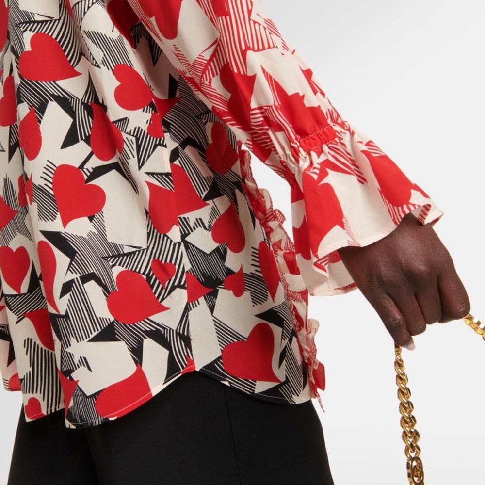 Gucci Ruffled printed silk blouse - Picture 3 of 12